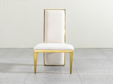 Dining Chairs Set of 2, Modern High Back velvet Chairs with Gold Stainless Steel Frame, Upholstered W2723P304377