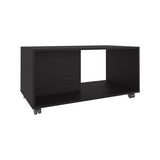 Patrick 36" Wide Coffee Table, Mobile, One Shelf, Rectangular, Living Room Black Wengue B200P253746