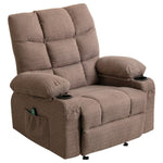 ZUN Vanbow.Recliner Chair Massage Heating sofa with USB and side pocket 2 Cup Holders W1807105153