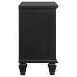 Black 3-drawer Nightstand with Pull Out Tray B062P145467