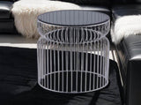 ET901 Modern Contemporary Metal Nested base and Tinted tempered glass top material 21" Height End B009P306195