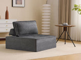 The dark gray linen wooden frame sofa can be freely spliced, meeting various needs such as in small W3612P395723