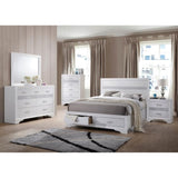 White 2-drawer Nightstand with Hidden Jewelry Tray B062P145596
