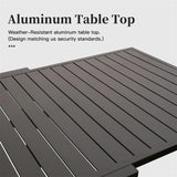 Large Extendable Patio Dining Table, Aluminum Metal Indoor Outdoor 53"- 106" Adjustable for 6-8 W1859111349