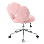 ZUN 360&deg;Swivel Height Adjustable,Swivel Chair,Teddy fabric,home office chair W680P143449