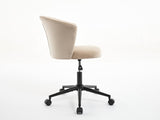 ZUN Home Office Chair, Velvet Fabric Swivel Flower Shape Computer Desk Chair for Home Office or Bedroom W2725P190511