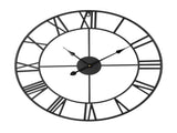 24 Inch Black Wall Clock Roman Numerals Silent Battery Operated 54551019