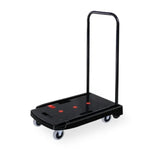 ZUN Capacity Black Plastic Steel Body Foldable Platform Trolley Push Hand Cart Black-1pc W2181P229025