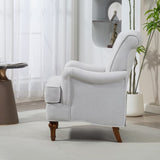 Accent Chair With Comfy Chenille Club Fabric,Comfy Upholstered Living Room Arm Chair,Springs W3042P262909