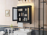 3-in-1 Bathroom Mirror Cabinet, 30 inch Wall Mounted Medicine Cabinet with Adjustable Shelves & Soft N710P405415B