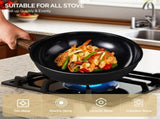 20-Piece Aluminum Cookware Set, Black Non-Stick Pots and Pans Set with Assembled Handles - 6 Pots 54655356