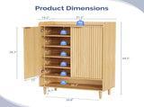 () 2 Cabinet Doors with Top Enclosure and 1 Row of Shelves for Shoe Cabinets 67298702
