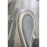 Transitional Antique White and Gray Side Chairs Set of 2 Chairs Dining Room Furniture Padded fabric B01152296