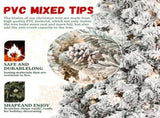 Artificial 5ft Flocked Christmas Tree with 600 PVC Branch Tips, Pine cone*27pcs, 300L warm white 07845419