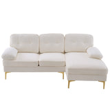 Three-Seat Simple And Stylish Indoor Modular Sofa Beige 82830683