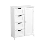 ZUN White Bathroom Storage Cabinet, Floor Cabinet with Adjustable Shelf and Drawers 31906358