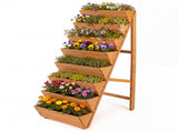 8-Tier Vertical Raised Garden Bed, 40" x 24" x 59" Fir Wood Ladder Planter Stand for Vegetables 59808583