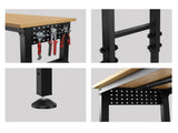 48 "Adjustable Workbench with Power Outlet, Heavy Duty Load Capacity Hardwood Workbench Suitable for W1239P179960