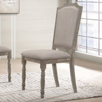 ZUN Ferran Wood Pedestal Dining Chair in Reclaimed Gray, Set of 2 T2574P164567