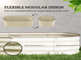 3.4' x 2' x 1' Raised Garden Bed Metal Planter Box with Safety Edging 29104311