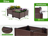 31.5x31.5x19.6in Raised Garden Beds Outdoor, Polypropylene Planter Boxes Outdoor for Vegetables, W3101P314584