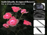 Solar Rose Lights Outdoor, 2 Pack with 14 Rose Flowers Waterproof Color Changing LED Flower Lights, 60176048