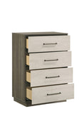 Gem Modern Style 4-Drawer Chest Made with Wood in Beige & Brown B009P254156