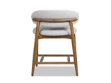 Locke 26.5" Modern Upholstered Counter Stool with Wood Frame, Salt & Pepper Boucle B2719P238400