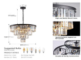 (Same as W1340P188542/L5007-600-B) 24" Contemporary Crystal Moderns Crystal Ceiling W1340P189317
