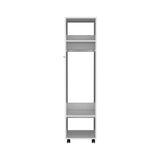 Cluster 63" Tall Wardrove with Mirror, Three Shelves, Casters and Hanging Rod, Armoire, Bedroom B070P210734
