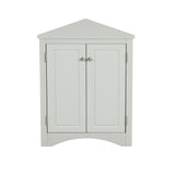 ZUN Grey Triangle Bathroom Storage Cabinet with Adjustable Shelves, Freestanding Floor Cabinet for Home 26880253