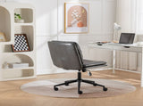 Bizerte Adjustable Swivel Criss-Cross Chair, Wide Seat/ Office Chair /Vanity Chair, Gray T2574P181618