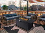43-Inch Fire Table50000 BTU Gas Firepit with Volcanic Stone Black 45855548