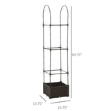 ZUN Planter、Flower shelf, Garden Bed with Trellis 85565850