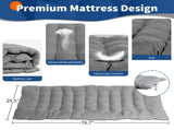 Folding Camping Cot Bed with Soft Pad, Portable Outdoor Cot, Adults Sleeping Bed for Home Office Nap 91679814