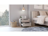 Cannon 2-Drawer Nightstand Light Grey B06280502