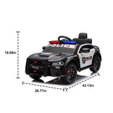 ZUN Licensed Dodge Charger,12v Kids ride on police car W/Parents Remote Control,anti-collision W1396112832