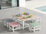 5-piece children's patio table and chair set , 29.5 inches, khaki, pink, purple, 68279899