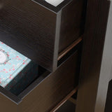 11425 Kitchen Cart Red Cocoa Faux Marble Chunky Thick Top Two Drawers Locking Rubber Wheel Castors B107P218337