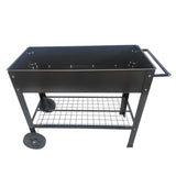 Mobile Metal Raised Garden Bed Cart with Legs, Elevated Tall Planter Box with Wheels for Outdoor 71541257