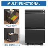 2 Drawer Metal Mobile File Cabinet, Rolling File Cabinet with Lock for Hanging Legal/Letter/A4 80070490