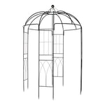 ZUN 207*207*270cm Courtyard Wrought Iron Gazebo Iron Arch Black 84837091