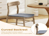 2PCS Solid Rubber Wood Dining Chairs , 400 LBS Capacity Padded Upholstered Kitchen Chairs 61673788