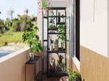 TOPMAX 62inch Height Wood Large Greenhouse Balcony Portable Cold Frame with Wheels and Adjustable N717P221494F