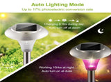 4 PCS Solar Powered Color Changing Path Lights, IP44 Waterproof Auto DusktoDawn LED Lights for 33933698