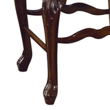 Beige and Espresso Solid Back Counter Height Stools B062P189107