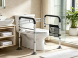 Foldable Toilet Safety Rail, 300 lbs Capacity, Non-Slip Handles, Reinforced Aluminum Alloy, Portable 95268987