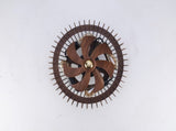 20" Semicircle Modern Flush Mount Fan Light,Ceiling Fans with Lights and Remote W3596P462048