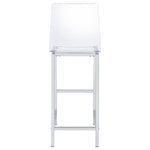 ZUN Clear and Chrome Bar Stools B062P145576