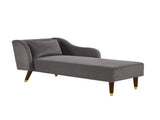 Modern Chaise Lounge Chair Velvet Upholstery W1097124939